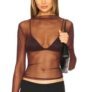 🆕 Free People Intimately Minding My Business in Precious Wine Pullover Top Sz M